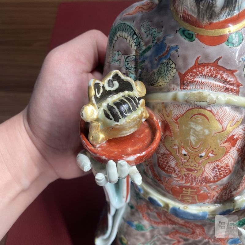 清康熙 五彩文昌帝君像 - 图6